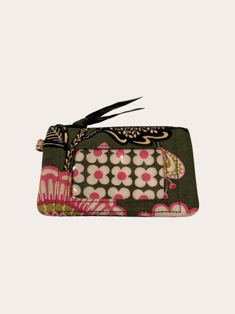 Vera Bradley Zip ID Case - Retired Olivia Pink Pattern